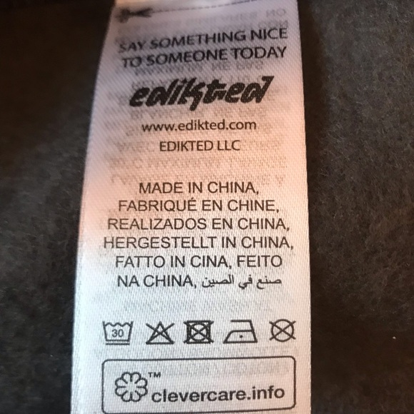 NWT Edikted Women’s Grey Hoodie Size Medium - Picture 8 of 9